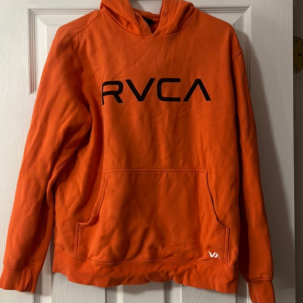 Orange RVCA sweatshirt (no hoodie string)